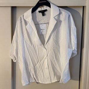 Forever 21 Classic White Button Down Shirt